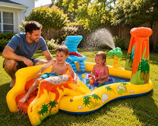DinoSplash – Aire de Jeux d’Eau Gonflable pour Enfants